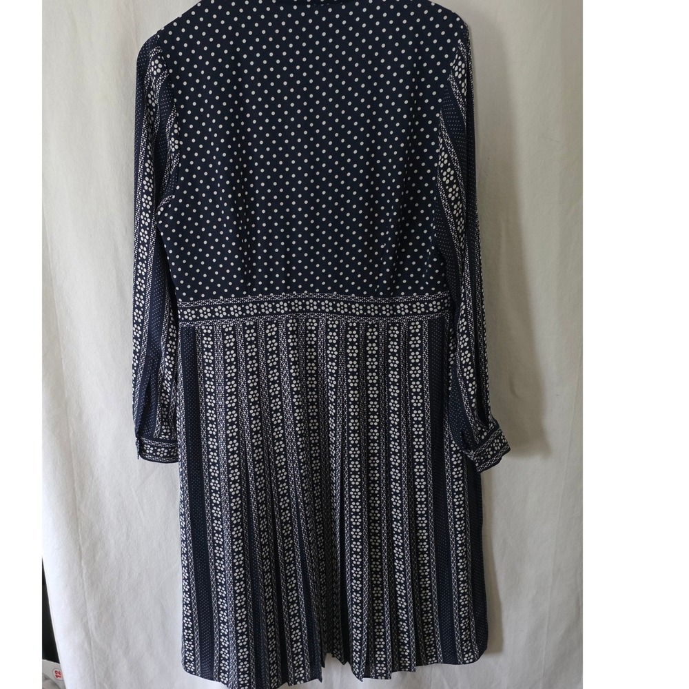 Boden Navy Clemency Shirt Dress US 12 Midi Button-Up Polka Dot Floral Pattern - Picture 8 of 12